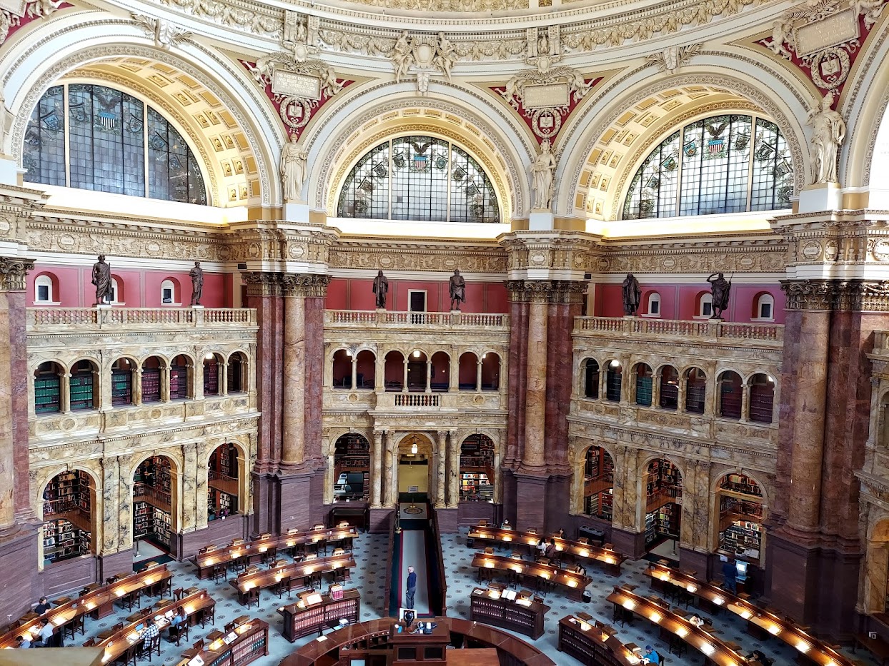 large atrium for research in library