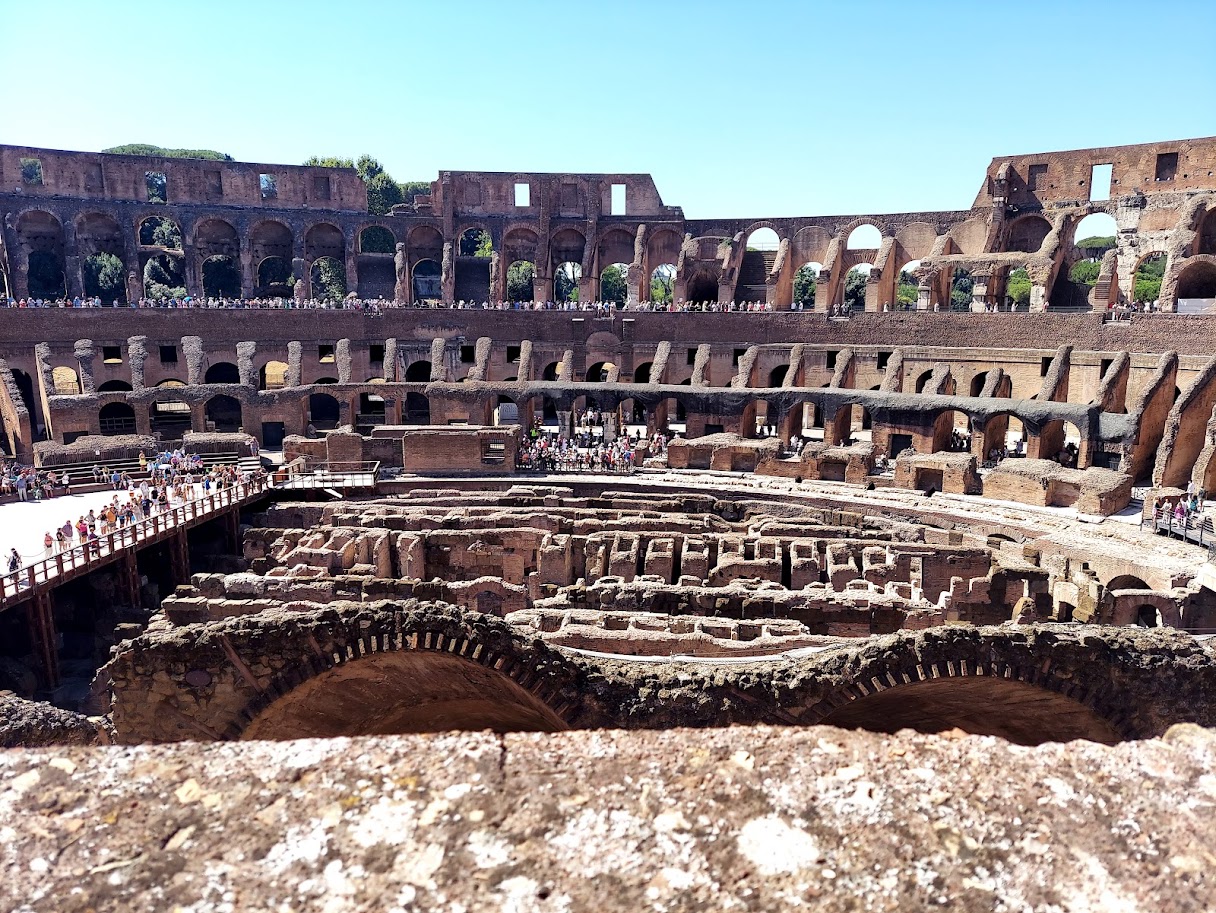 overlooking inner colloseum arena