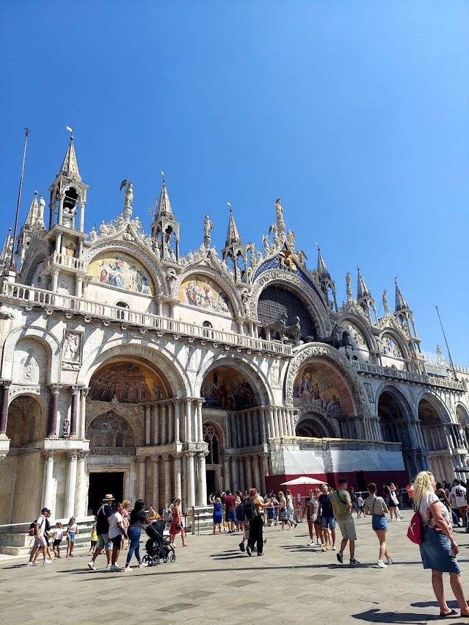 outside basilica at day