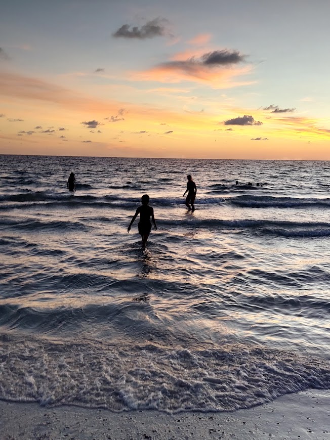 sunset on the ocean