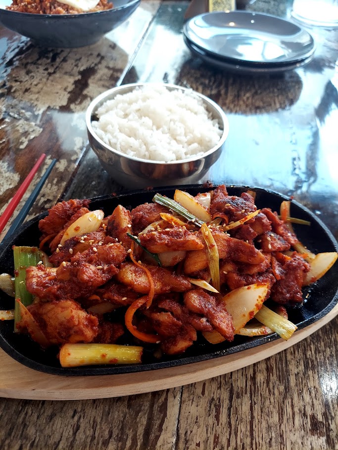 korean bbq dish with rice