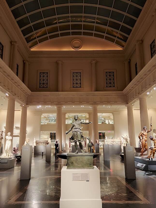 atrium of greek and roman sculptures