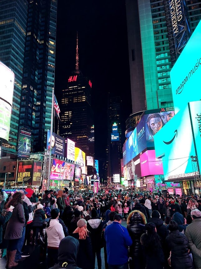 times square at night