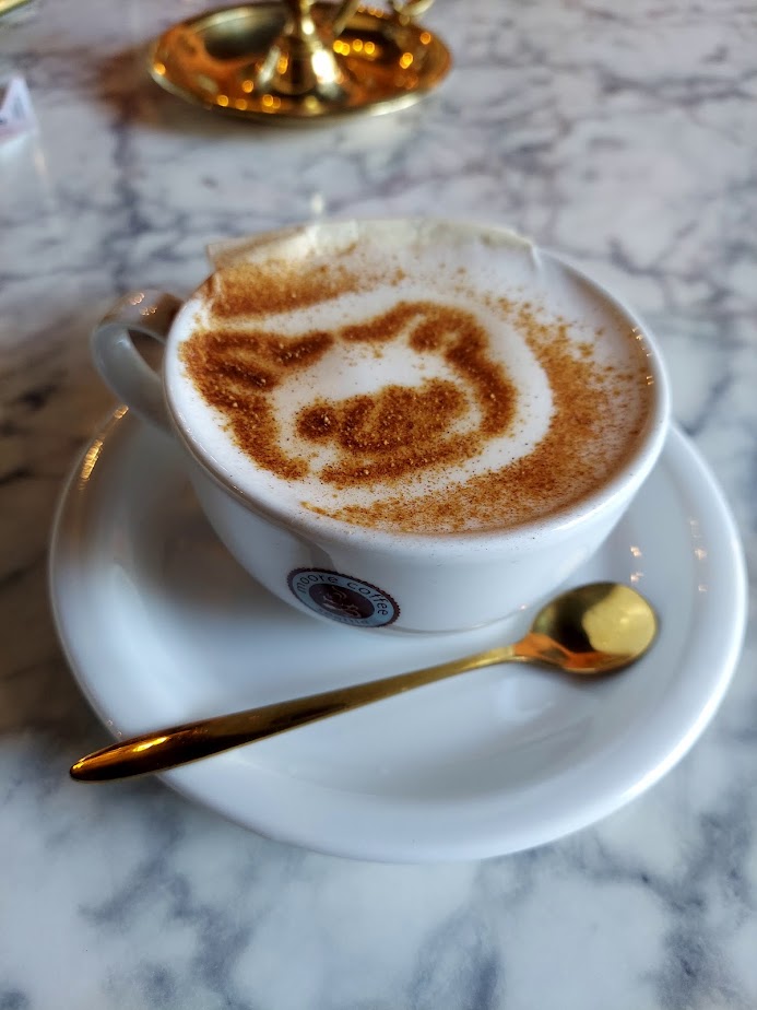 coffee art of a bear