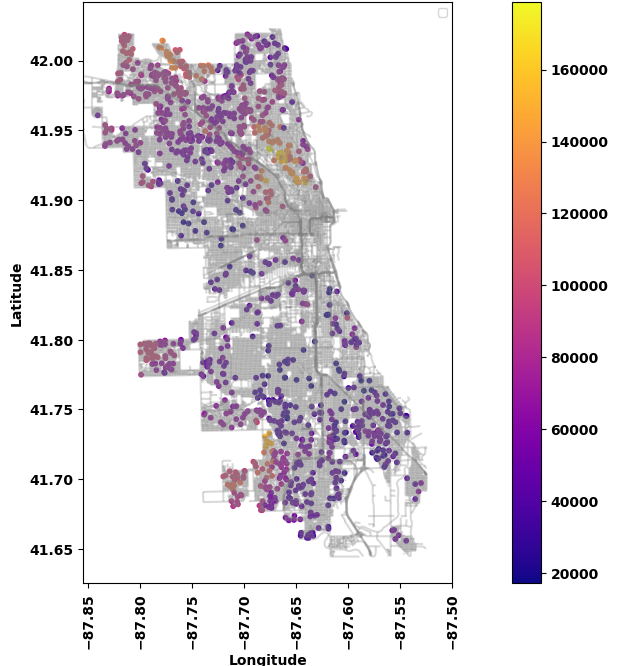 chicago color map of income from sequential testing